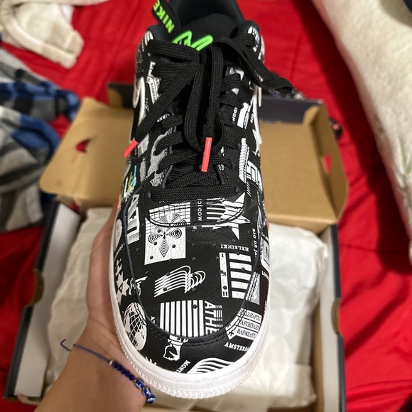 Nike Air Force 1 '07 LX Worldwide Pack Shoes Black White CZ5927-001 Mens Sz 11.5 - Picture 6 of 16